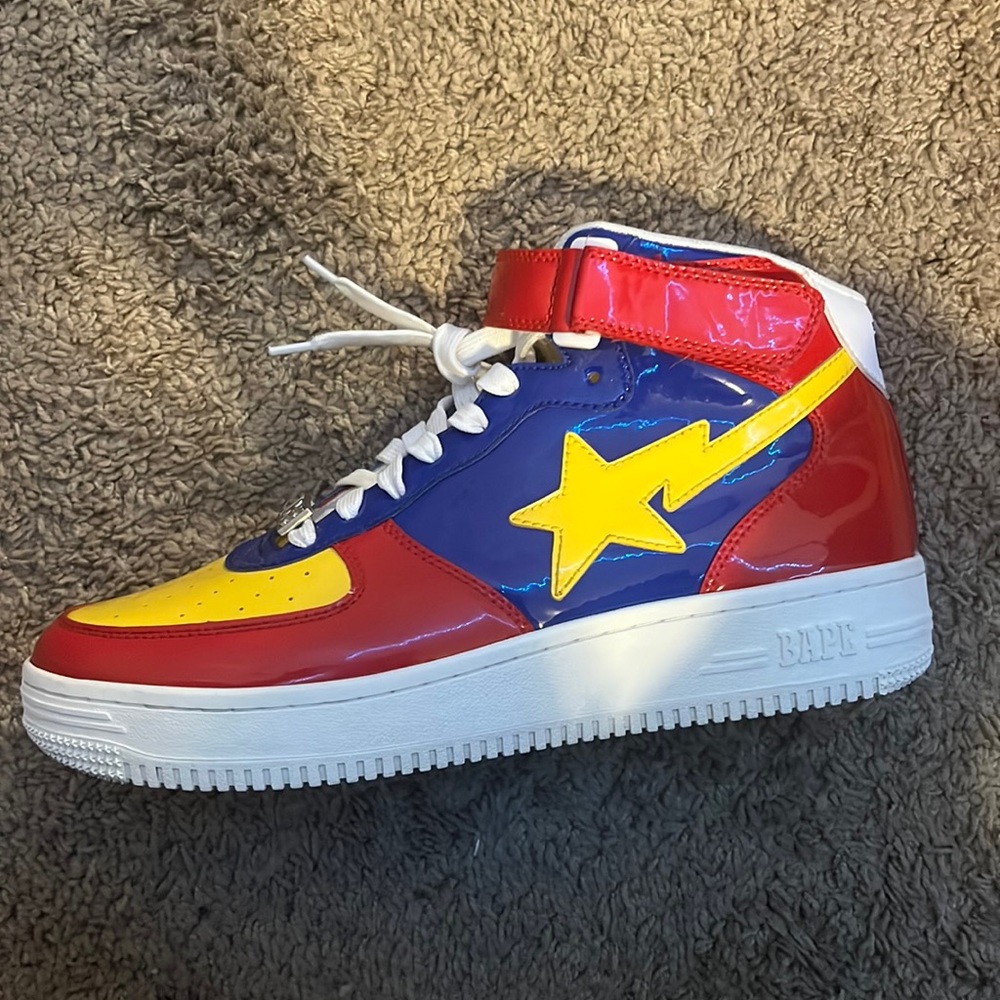 Bapesta Mid “red multi”